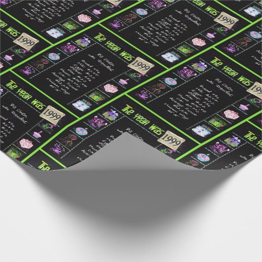 1999 Geboortejaar Trivia Cadeaupapier (Hoek)