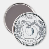 1999 Georgia State Quarter magneet (Voorkant / Achterkant)