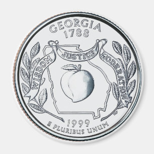 1999 Georgia State Quarter magneet
