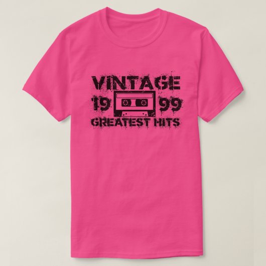 1999 Grootste Hits Zwart T-shirt (Design voorkant)