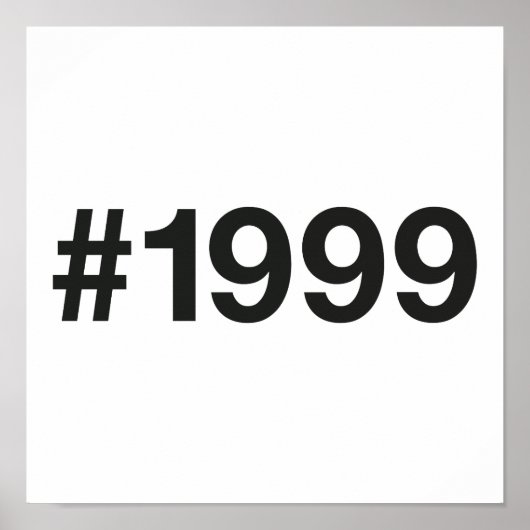 1999 Hashtag 26 Verjaardag Jubileum Poster (Voorkant)