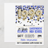 1999 High School College Reunion Uitnodiging (Voorkant / Achterkant)