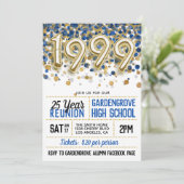 1999 High School College Reunion Uitnodiging (Staand voorkant)