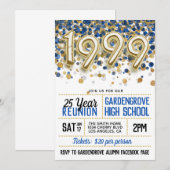 1999 High School College Reunion Uitnodiging (Voorkant / Achterkant)
