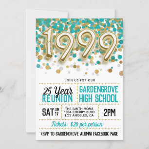 1999 High School College Reunion Uitnodiging