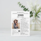 1999 Kranten Verjaardag Briefkaart (Staand voorkant)