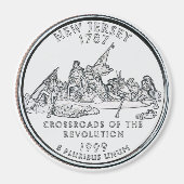 1999 New Jersey State Quarter magneet (Voorkant)