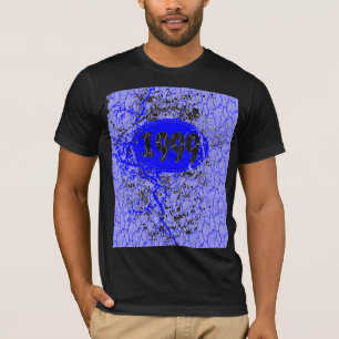 1999 - Paarse, blauwe Crack  retro - T-Shirt
