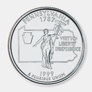 1999 Pennsylvania State Quarter magneet