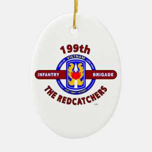 199E INFANTRY BRIGADE " DE REDCATCHERS " VIETNAM KERAMISCH ORNAMENT