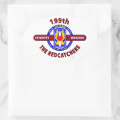 199TH INFANTRY BRIGADE " THE REDCATCHERS"VIETNAM OVALE STICKER (Tas)