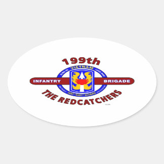 199TH INFANTRY BRIGADE " THE REDCATCHERS"VIETNAM OVALE STICKER