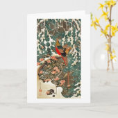 19. 雪中錦鶏図, 若冲 Fazant in de Sneeuw, Jakuchu Kaart (Gele Bloem)