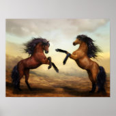 19,00' x14,25' Dueling Stallions Poster schilderen (Voorkant)