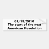 19-01-2010, Het begin van de volgende Amerikaanse Bumpersticker (Voorkant)