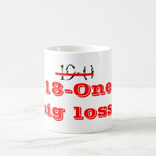 19-0, ___, 18-één groot verlies! koffiemok (Center)