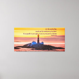 19:14   Laat de woorden van mijn mond en de... Canvas Afdruk