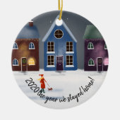 19-2020 het jaar dat we thuisbleven keramisch ornament (Voorkant)