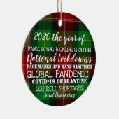 19 2020: het jaar van de afsluitisolatie keramisch ornament (Rechts)