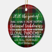 19 2020: het jaar van de afsluitisolatie keramisch ornament (Links)