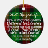 19 2020: het jaar van de afsluitisolatie keramisch ornament (Achterkant)