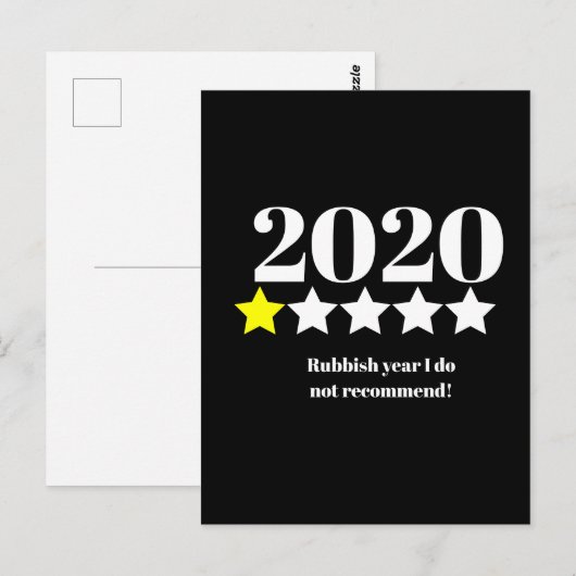 19 2020 review kerst met slecht jaar briefkaart (Voorkant / Achterkant)