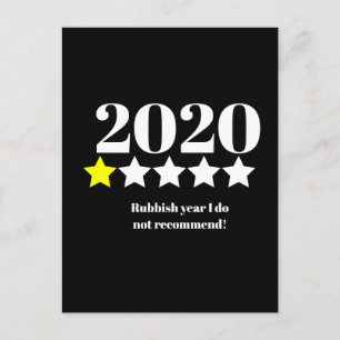 19 2020 review kerst met slecht jaar briefkaart
