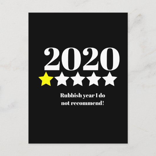 19 2020 review kerst met slecht jaar briefkaart (Voorkant)