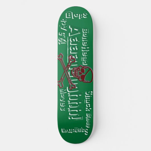 19.5 Ack Blops-BoneHead!-Shack Bslaap Squadron Skateboard (Voorkant)