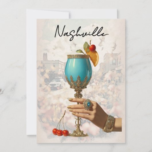 *~* 19 A101 Cocktail FOTO Nashville AFGEVAARDIGDE Kaart (Voorkant)