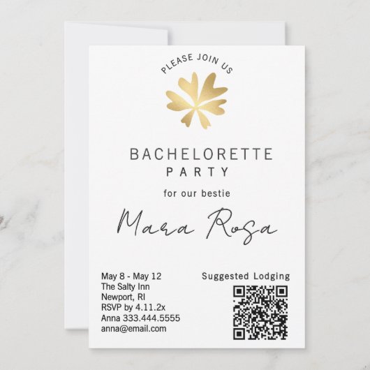 *~* 19 A101 Cocktail FOTO Nashville BACHELORETTE Kaart (Achterkant)