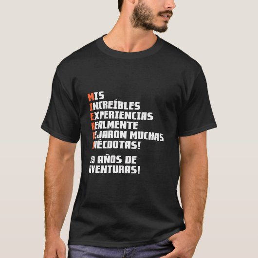 19 Aã±Os De Aventuras T-shirt (Voorkant)
