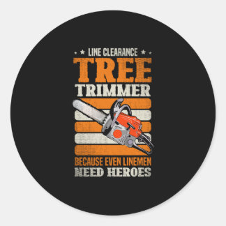19.Arborist voor een boomtrimmer Ronde Sticker