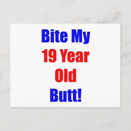 19 Bijt op mijn kont Briefkaart (Voorkant)