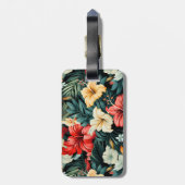 #19 Bloemen patroon Bagagelabel (Achterkant verticaal)