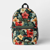 #19 Bloemen patroon Bedrukte Rugzak (Voorkant)