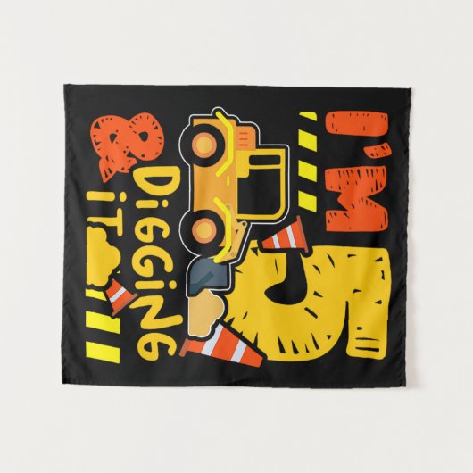 19.Bouwwagens voor een constructietrucks fa Wandkleed (Voorkant (horizontaal))