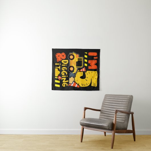 19.Bouwwagens voor een constructietrucks fa Wandkleed (In Situ (horizontaal))