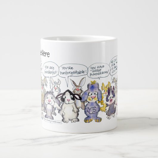 19 Cartoon Bunderful Bunny Rabbits Custom Mok (Voorkant)
