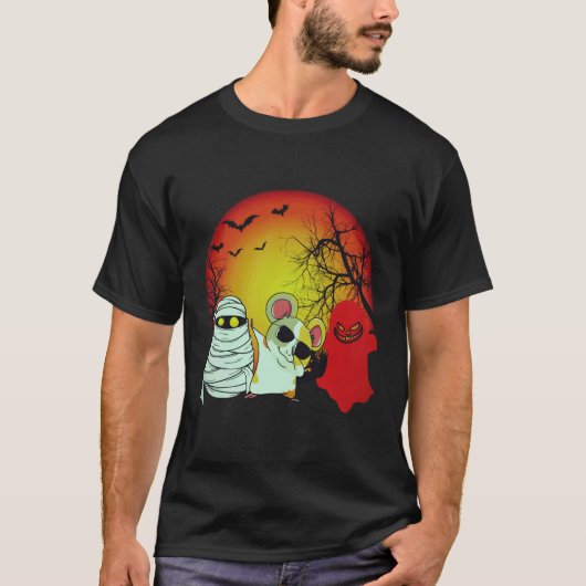 19 Cavia Halloween Pompoen T-shirt (Voorkant)