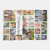 19 Foto Collage Moderne Script Naam Theedoek (Horizontaal)
