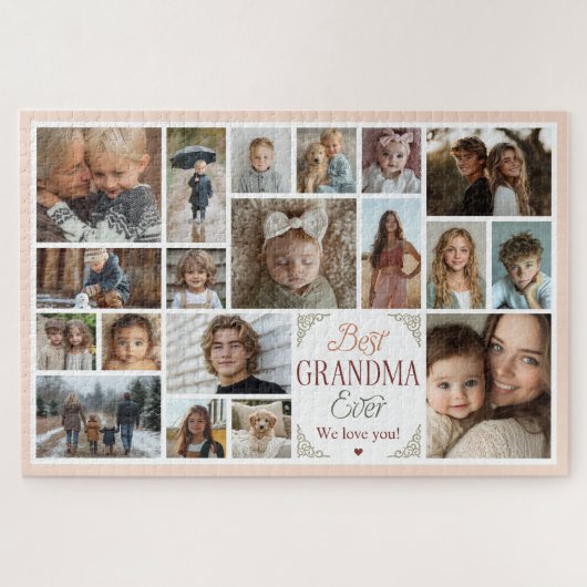 19 Fotocollage Beste oma ooit Legpuzzel (Horizontaal)