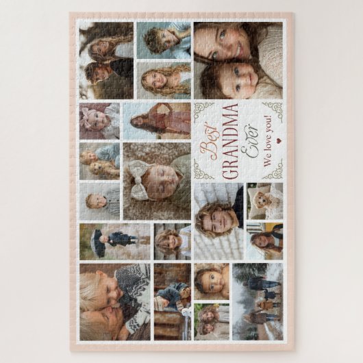 19 Fotocollage Beste oma ooit Legpuzzel (Verticaal)