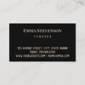 19 Groenroze, abstract, patroon, roze en groen Visitekaartje (Achterkant)