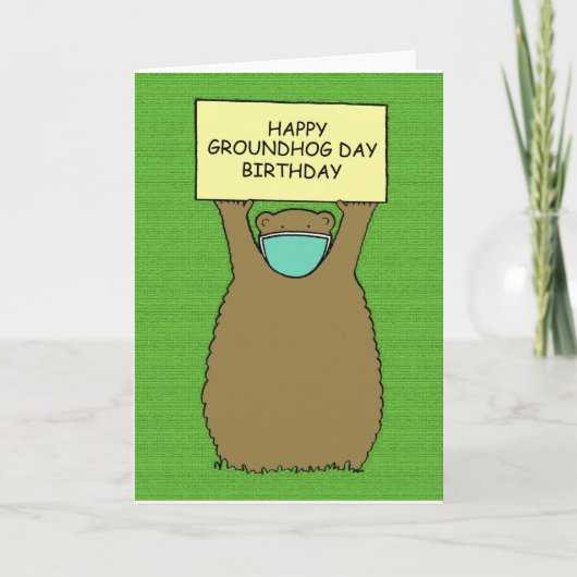 19 Groundhog Day Birthday Kaart (Voorkant)