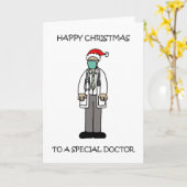 19 Happy Kerstdokter Kaart (Gele Bloem)