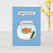 19 Happy Norooz Goldfish Humor Kaart (Gele Bloem)