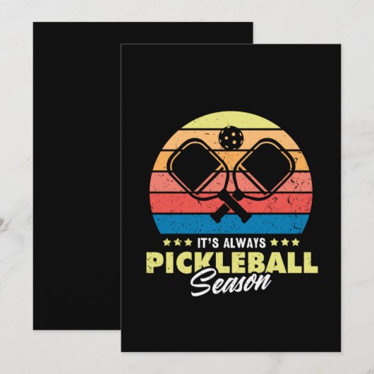 19.Het altijd Pickleball-seizoen Save The Date (Voorkant / Achterkant)