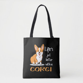 19 Het leven is gewoon beter met een Corgi Tote Bag
