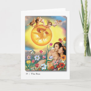 19 Het Tarot Wenskaart van de Zon Kaart